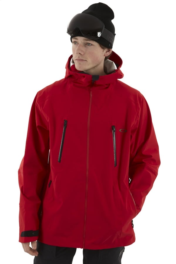 red ski shell jacket